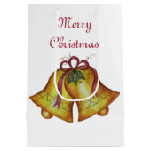 Feiertag Frohe Weihnachtsglocken Geschenktasche Mittlere Geschenktüte (Rückseite)
