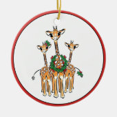 Feiertag Giraffen Keramik Ornament (Vorne)