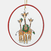 Feiertag Giraffen Keramik Ornament (Links)