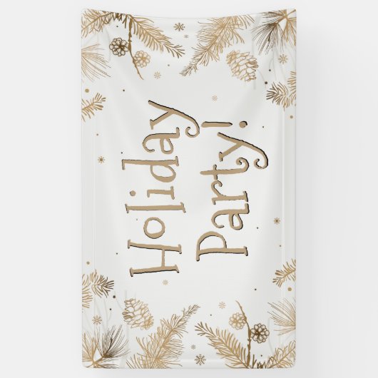 Feiertag, Gold, Hang Banner (Vertikal)