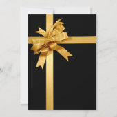 Feiertag Gold und Schwarz Einladung (Rückseite)