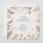 Feiertag, Goldenen Kiefernholz, Einladung (Rückseite)