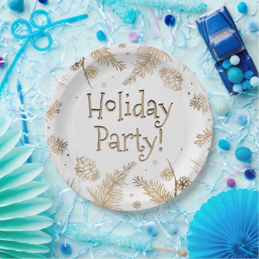 Feiertag, Goldenen Kiefernholz, Pappteller (Party)