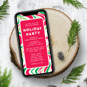 Feiertag Groovy Weihnachtsfest im Unternehmen Part Einladung