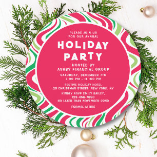 Feiertag Groovy Weihnachtsfest im Unternehmen Part Einladung