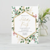 Feiertag Grüne goldene Heilige goldene Hündchen el Einladung (Stehend Vorderseite)