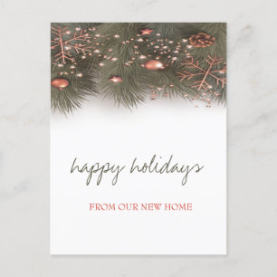 Feiertag haben wir verschoben, Kiefernbäume Ankündigungspostkarte