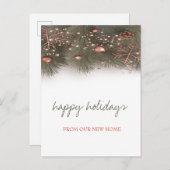 Feiertag haben wir verschoben, Kiefernbäume Ankündigungspostkarte (Vorne/Hinten)