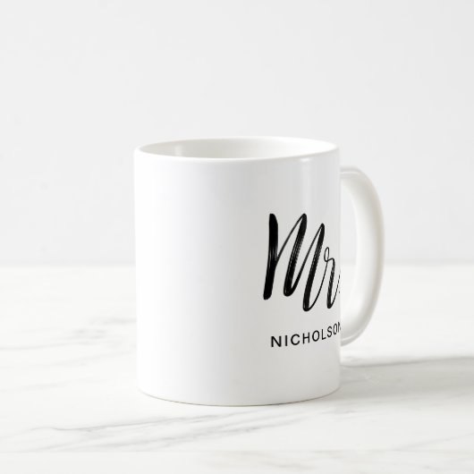Feiertag Herr-Brush Lettered | modern Kaffeetasse (VorderseiteRechts)