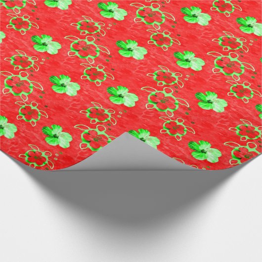 Feiertag Honu Schildkröten Geschenkpapier (Ecke)