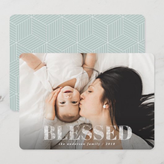 Feiertag im Foto Feiertagskarte (Vorne/Hinten)