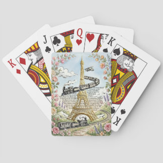 Feiertag in Paris, Karten, Eiffelturm, französisch Spielkarten