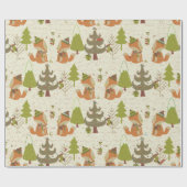 Feiertag Land Woodland Fox Weihnachten Geschenkpapier (Flach)