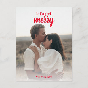 Feiertag Merry Verlobung Weihnachtsankündigung Postkarte