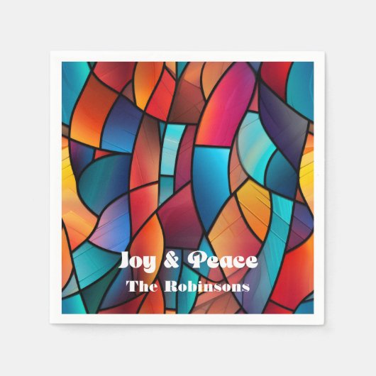 Feiertag mit festem Glas Serviette (Vorderseite)