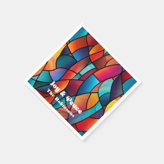 Feiertag mit festem Glas Serviette (Ecke)