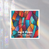 Feiertag mit festem Glas Serviette