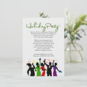 Feiertag mit Freunden & Cheers Einladung (Stehend Vorderseite)