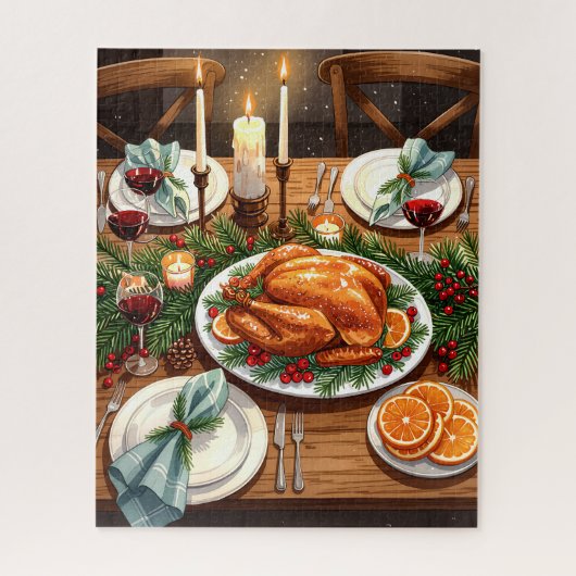 Feiertag mit Roast Türkei Puzzle (Vertikal)