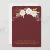 Feiertag mit weißer Rose Einladung (Rückseite)