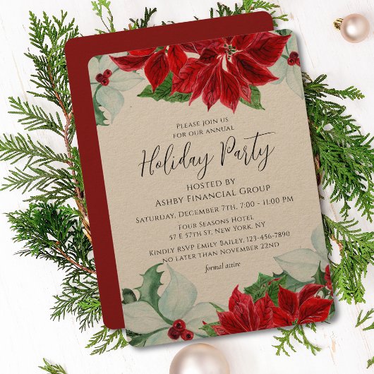 Feiertag Modernes Weihnachtsfest im Unternehmen Pa Einladung