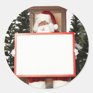 Feiertag Name Tag Weihnachtsmann Runder Aufkleber