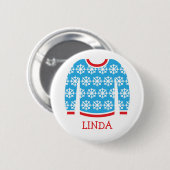 Feiertag Name Tags Ugly Weihnachtskraut Button (Vorne & Hinten)
