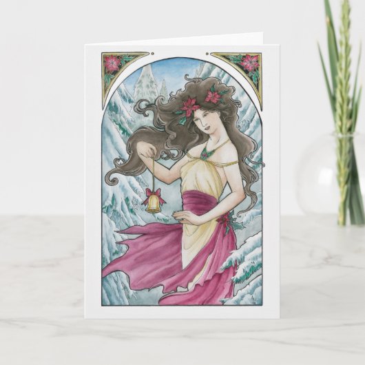 Feiertag Nouveau Gruß-Karte Karte (Vorderseite)