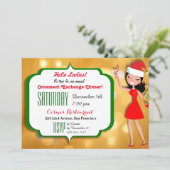 Feiertag oder Abendessen Einladung (Stehend Vorderseite)