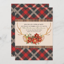 Feiertag Oh Deer Woodland Antlers Einladung