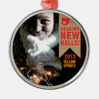 Feiertag Ohio-Poststempel bewegend Silbernes Ornament