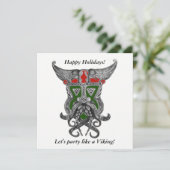 Feiertag - Party wie ein Viking Einladung (Stehend Vorderseite)
