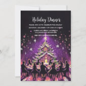 Feiertag Pastel Zeichne Lila Einladung (Vorderseite)