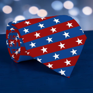 Feiertag - Patriotische USA-Schlips zum 4. Juli Krawatte