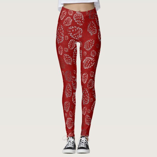 Feiertag Pinecone Leggings (Vorderseite)
