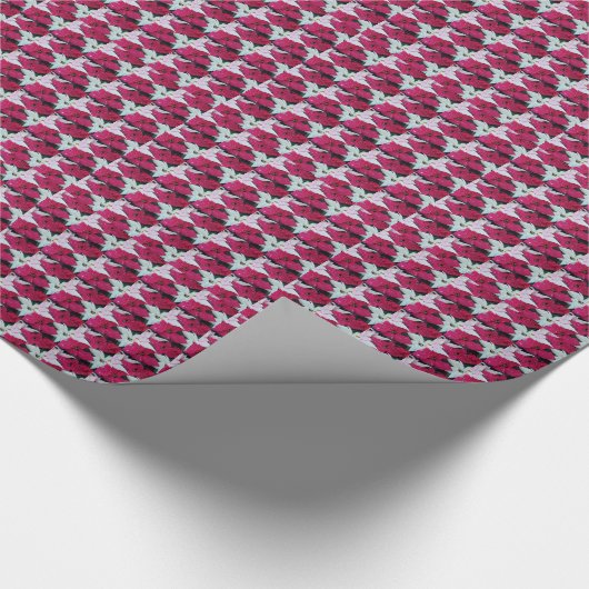 Feiertag Poinsettias Blumenmuster Geschenkpapier (Ecke)