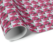 Feiertag Poinsettias Blumenmuster Geschenkpapier (Rolleneckpunkt)