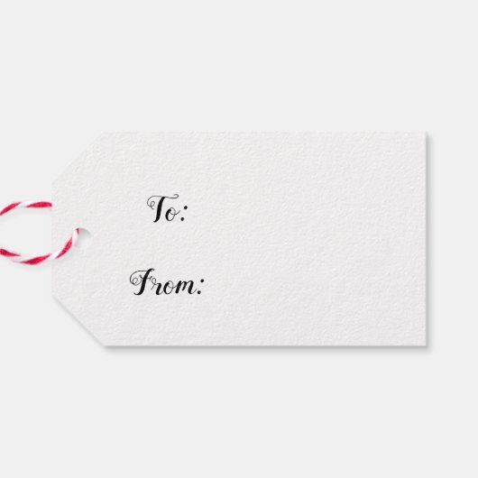 Feiertag Poinsettias Floral Geschenkanhänger (Rückseite Horizontal)