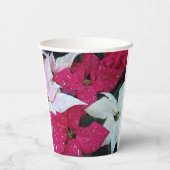Feiertag Poinsettias Floral Pappbecher (Rückseite)
