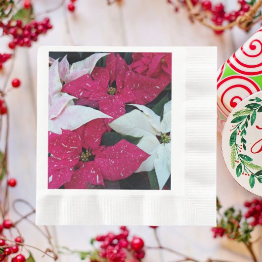 Feiertag Poinsettias Floral Serviette
