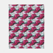 Feiertag Poinsettias Muster Fleecedecke (Vorderseite)