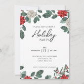 Feiertag Rot Grün Einladung (Vorderseite)