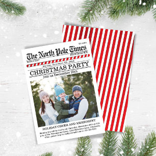 Feiertag Rot und Weiße Zeitung Einladung