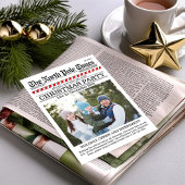 Feiertag Rot und Weiße Zeitung Einladung