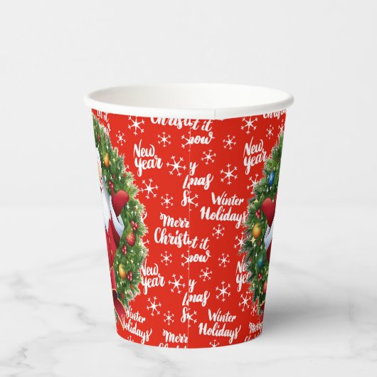 Feiertag Santa Pappbecher (Rechts)