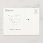 Feiertag Save the Date rotes Foto Postkarte (Rückseite)