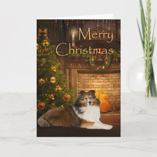 Feiertag Sheltie Feiertagskarte (Vorderseite)