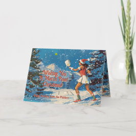 Feiertag Smash Weihnachts-Pickleball Karte