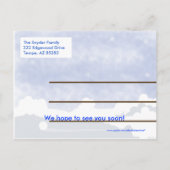 Feiertag Snowman Postcard Einladung (Rückseite)