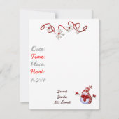 Feiertag Snowman TEMPLATE Einladungen (Rückseite)